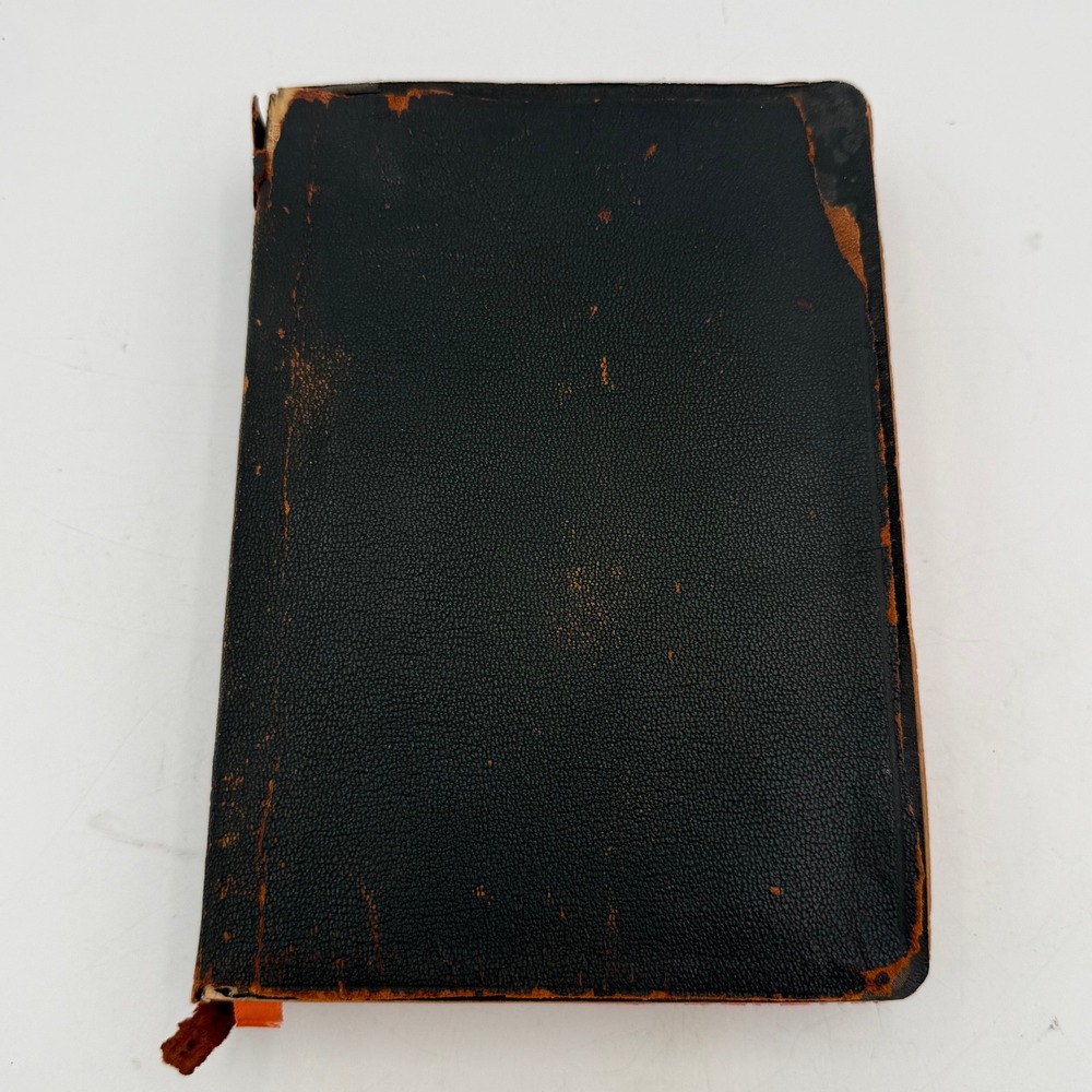 Antique AJ Holman Holy Bible KJV Pronouncing Edition India Paper Black Leather